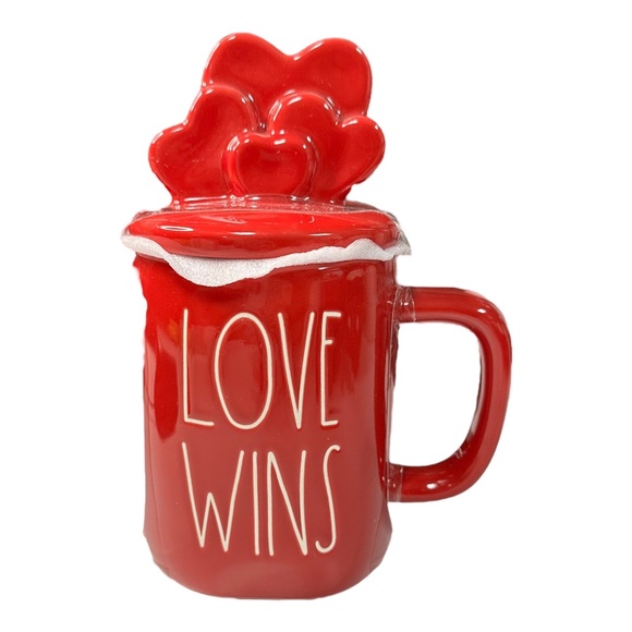 Rae Dunn "LOVE WINS" Figural Coffee Mug - Picture 1 of 1